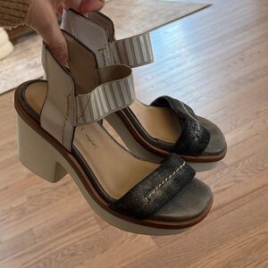 Naked Feet Black and Cream Sandals